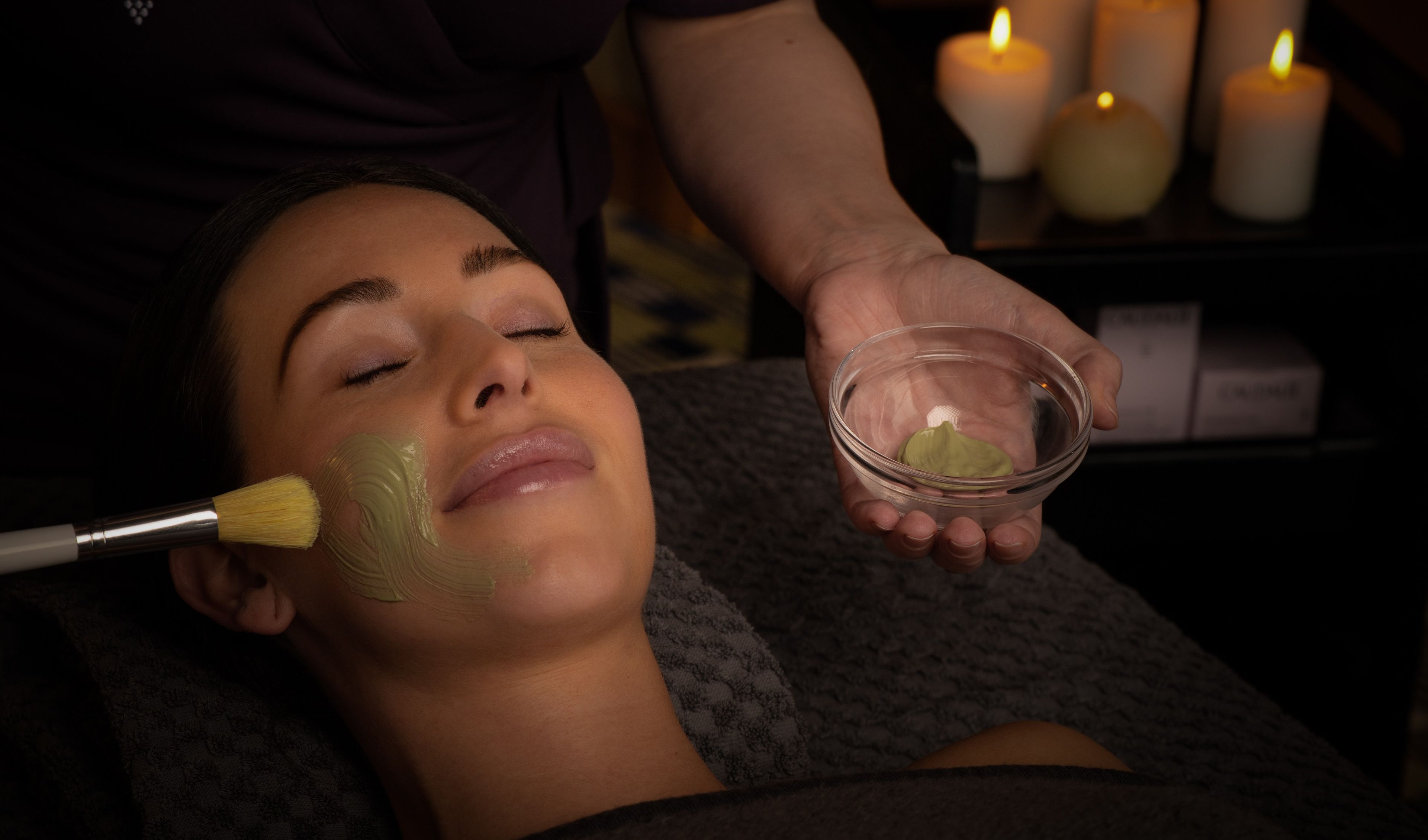 Woman with face mask
